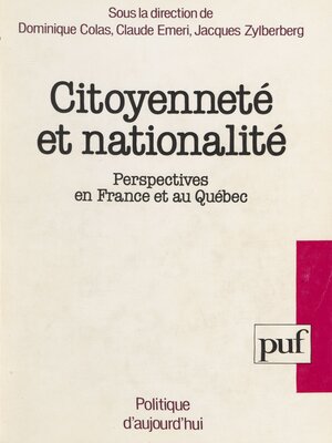cover image of Citoyenneté et Nationalité
